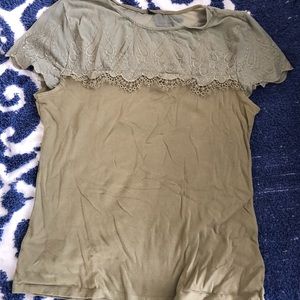 H&M top, olive green